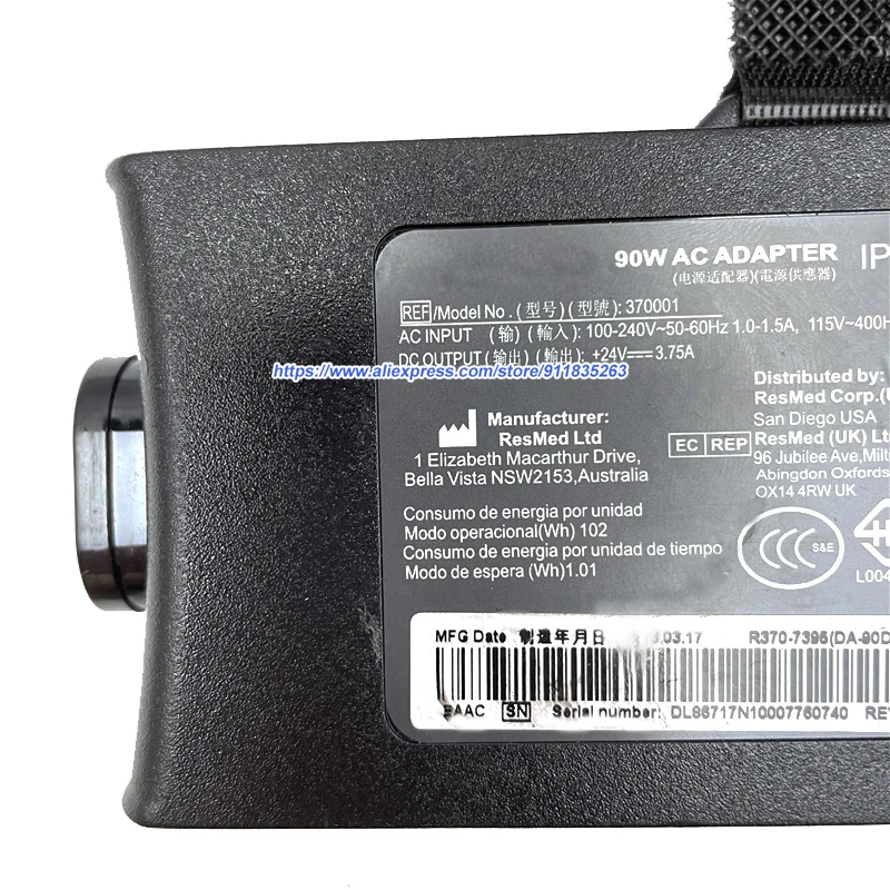 をresmed社のための本物の空気感S10曲線S10 cpap airsense 10 90ワット