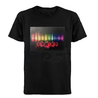 Birthday Party 100% Cotton Led Light Up El Panel T-shirt Music Activated Flashing El Panel T-shirt 1