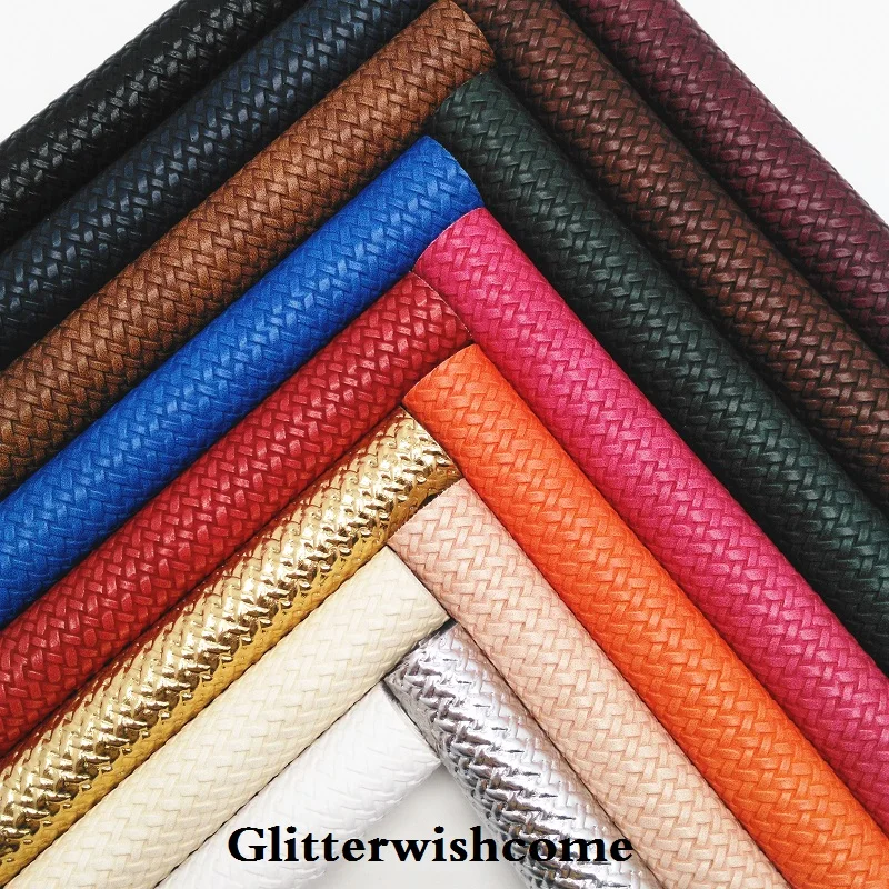 Ткань Glitterwishcome 21x29 см Размер A4 винил для бантов тисненый тканый кожаный материал