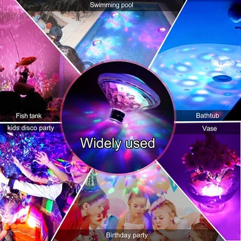 

LED Disco Light Glow Show Swimming Pool Hot Tub Spa Lamp Bath Light Floating Underwater Light Submersible
