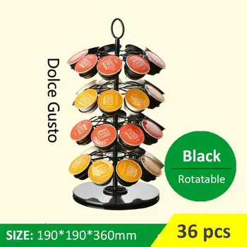 

Iron Chrome Plating Display Capsule Rack Rotatable Coffee Pod Holder Stand Storage Shelves Capsule Storage Organizer Rack
