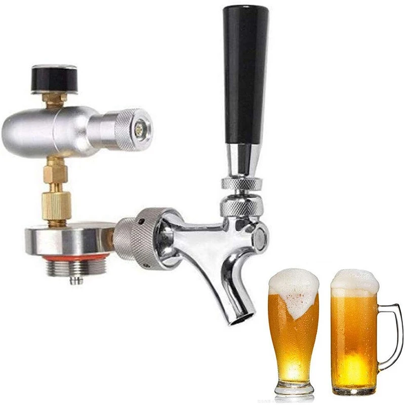  Beer Dispenser Manual Brewing Craft Home Soft Drink Party Stainless Steel Tool Kitchen Faucet Press - 4000614653996