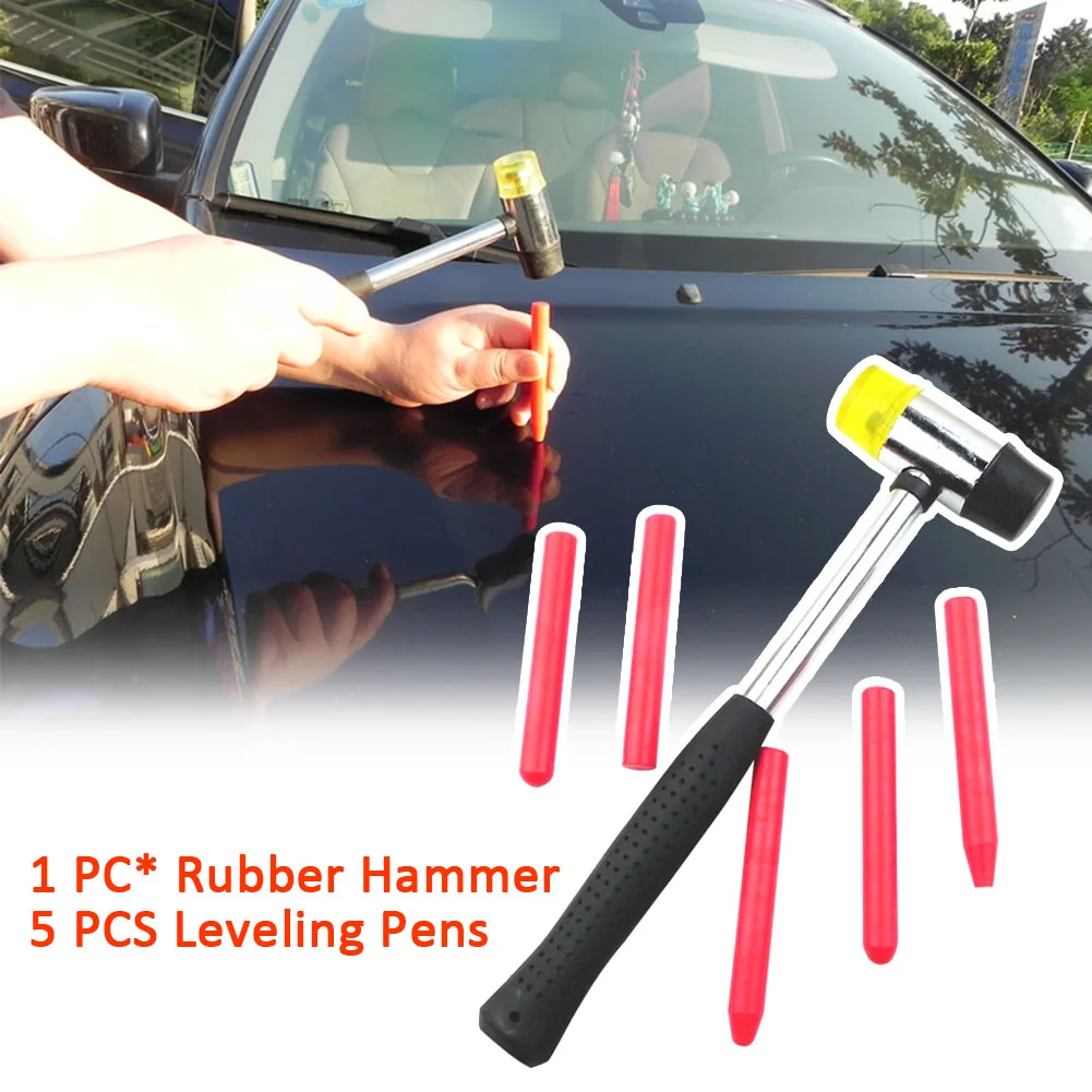 

6pcs Home Manual Remove Rubber Leveling Pen Car Repair Tool Kit Body Handheld Paintless Dent Accessories DIY Universal