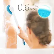 Мягкая щетина с длинной ручкой щетка для ванны душа назад скруббер нескользящий массажер для тела