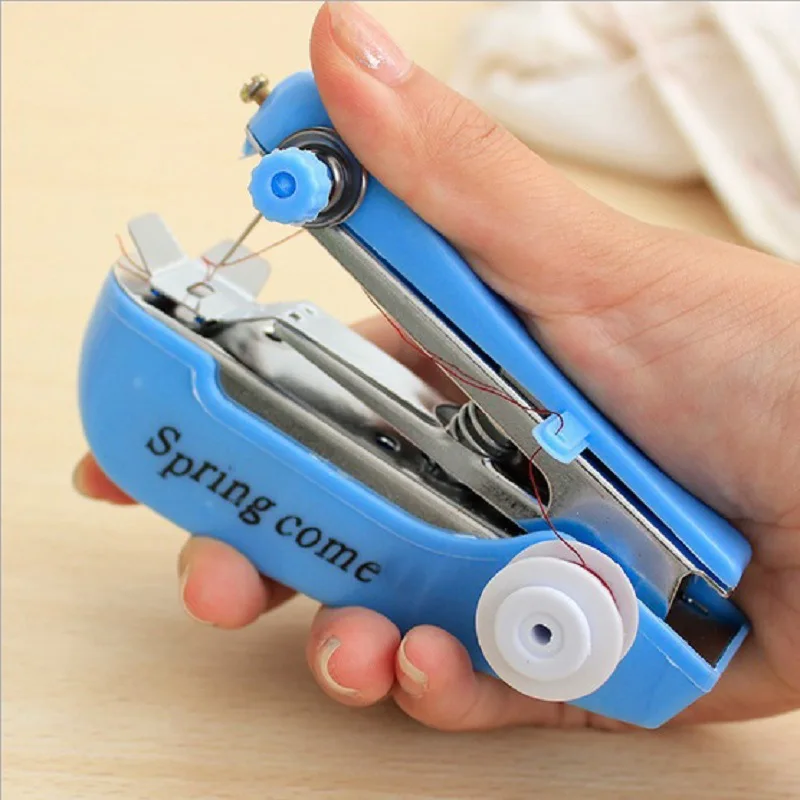 

Household Mini Manual Sewing Machine Simple Operation Sewing Cloth Fabric Handy Needlework Tool Portable Sewing Tools
