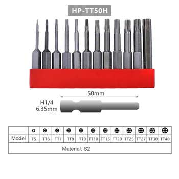 

12pcs 1/4" Hex Torx Screwdriver Bits Set Security Magnetic Electric Screw Driver Bit S2 Alloy Steel Car Repair Tool
