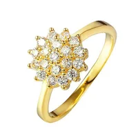 14K Yellow Gold 1.5 Carats Diamond Ring for Women Luxury Engagement Bizuteria Anillos Gemstone 14K Gold and Diamond Wedding Ring 2
