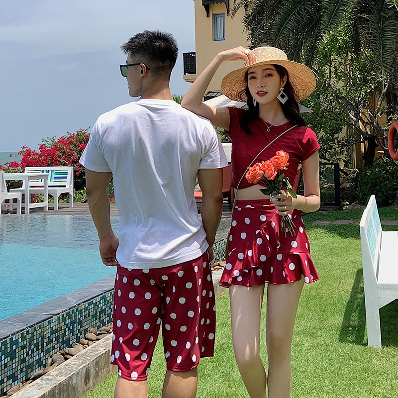 

Butterfly print couple swimwear women's bikini women's swimwear men's beach wear