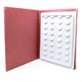 

16 Pair Organizer Makeup Display Glitter Paper Container Eyelash Storage Book Compartment Sample Catalog Care Gift Packaging