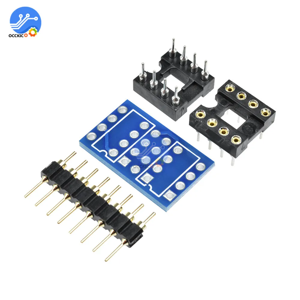 Двойной DIP8 К моно Opamp PCB + Pin Socket для NE5532 OPA627 OPA2132 TL072 P07|dip8|dip8 socket |