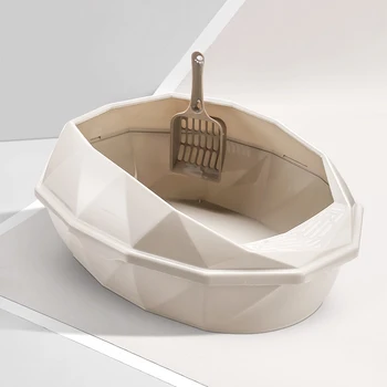 

2020 cat Litter Box Semi-closed Anti-Splash Reusable Cat Bedpans Pet Toilet Cleaning Supplies Small Cat Toilet Semi-closed