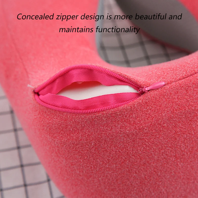 U-shaped Travel Neck Pillow Ice Silk Memory Cotton Office Nap Reduce Soreness Protection of The Cervical Spine Neckrest Pillow