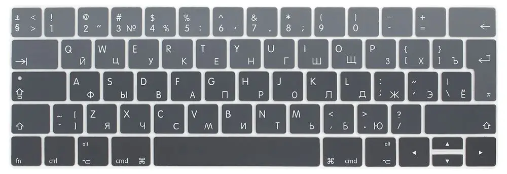 Русская Защитная пленка для клавиатуры ЕС для Macbook Pro 13,3 A1706 A1989 и 15,4 дюймов A1707 A1990 с сенсорной панелью - Цвет: 3