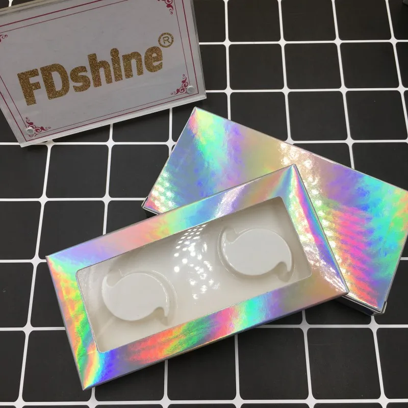 

2 Pair Eyelashes Packaging with White Tray Inside Fit 27mm 25mm Mink Lashes