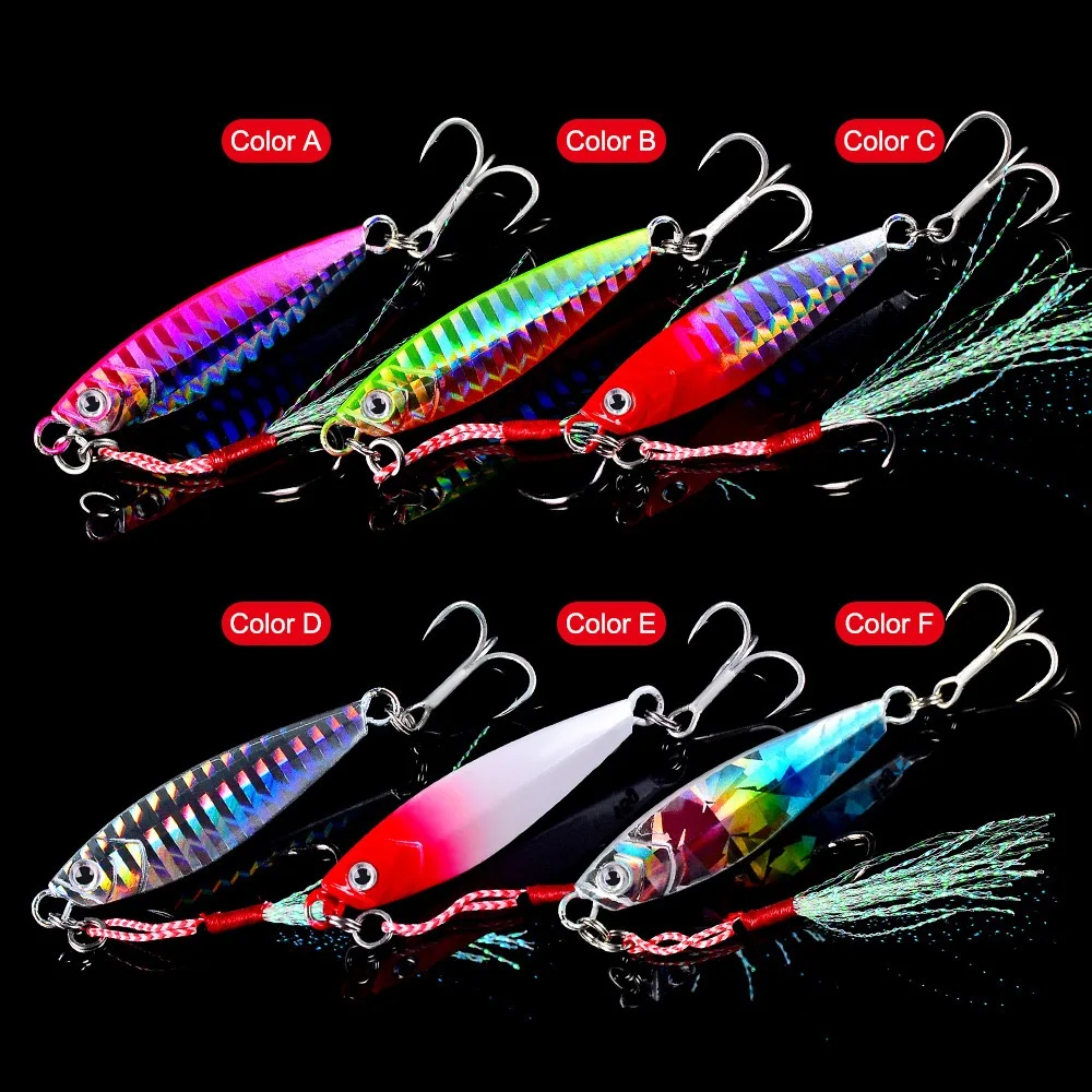 PRO BEROS Lead Fish Jig Fishing Lure 7G-10G-15G-20G-30G Metal Fishing Bait Artificial Hard Lead Baits With Hooks