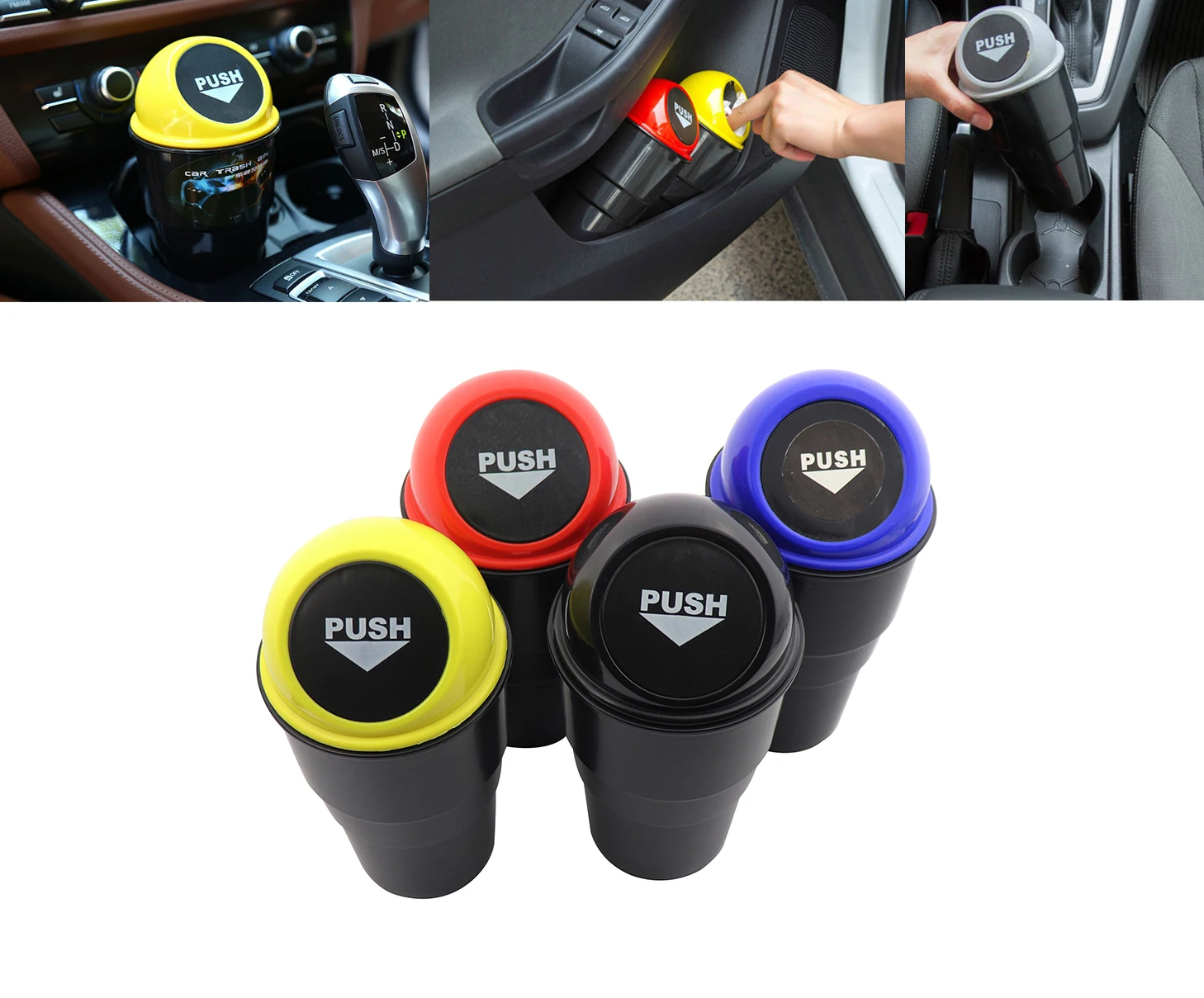 

Car Trash Garbage Can Auto Trash Dust Case Holder Bin Box Rubbish case for Auto Door Seat Back Visor Trash Bin Paper Dustbin