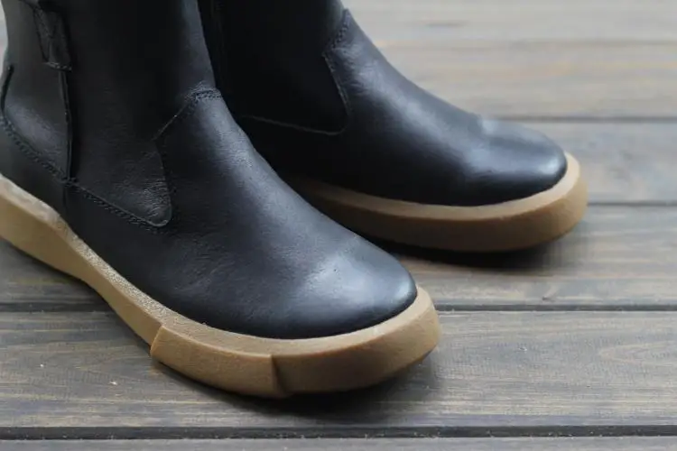 Careaymade/Новая красивая обувь в британском стиле из воловьей кожи; сезон осень-зима женские ботинки для отдыха в стиле ретро с боковой молнией обувь ручной работы