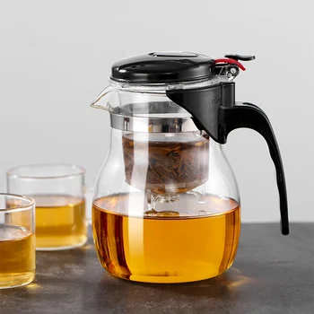 

Glass Teapot High quality Heat Resistant Glass Chinese kung fu Tea Set Kettle Coffee Jug Glass Maker Convenient For Office Home