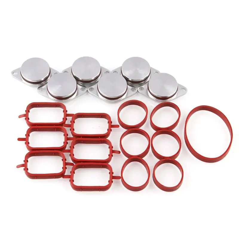 

6X 33MM for BMW diesel swirl blanks flaps repair delete kit with intake gaskets Intake Manifold Gasket