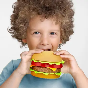 

Kids Simulation Hamburger Toy Fast Food French Fries Model Pretend Play Miniature Snack Burger Educational Toys For Children