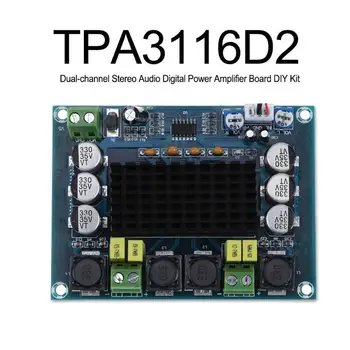 

HW408 TPA3116D2 Dual-channel Stereo Audio Digital Power Amplifier Board DIY Kit DC12-26V up to 120W Efficient Class D Operation