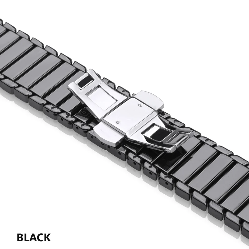 Pure black Керамический ремешок для часов для xiaomi smart watch сменный ремешок для mi часы браслет-цепочка ремешок аксессуары - Цвет ремешка: Pure black