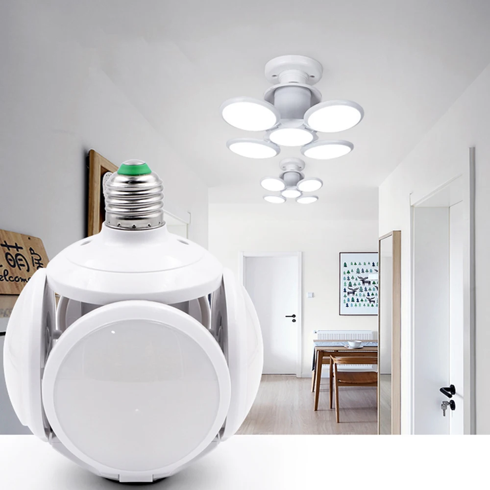 Super Bright LED Folding Bulb E27 40W Football Modeling Lamp AC 85-265V LED Bulb Bubble Ball Bulb Foldable Replace Halogen Light 8