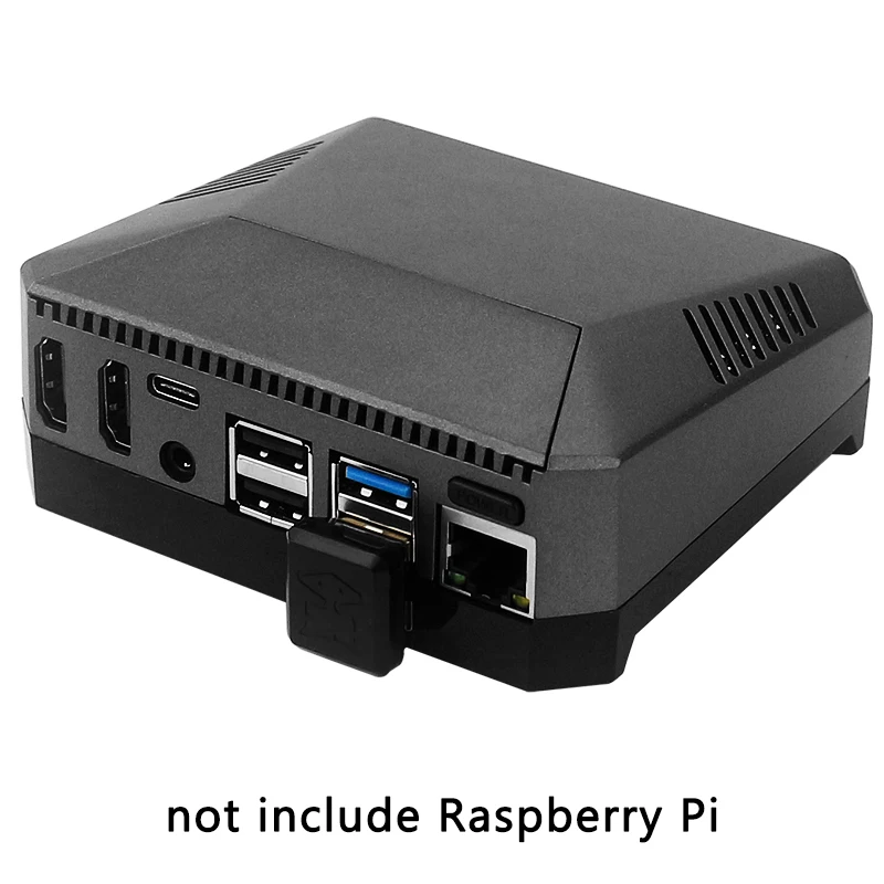 Argônio Um-caixa de Alumínio para Raspberry pi Modelo b M.2 Sata Ssd para Usb 3.0 Uasp Suporte Ventilador Embutido Rpi 4 - Imagem 5