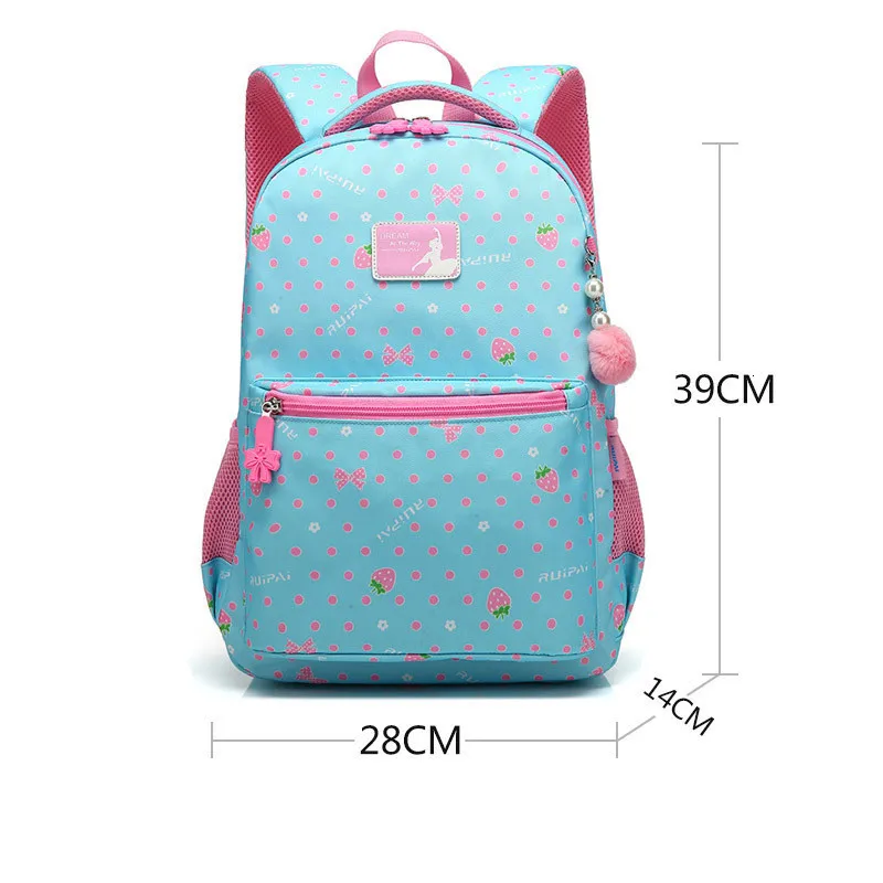 Small sky blue Детские школьные сумки для девочек, рюкзак принцессы, милый ранец, школьные сумки, повседневные дорожные сумки, водонепроницаемые школьные рюкзаки - Цвет: Small sky blue