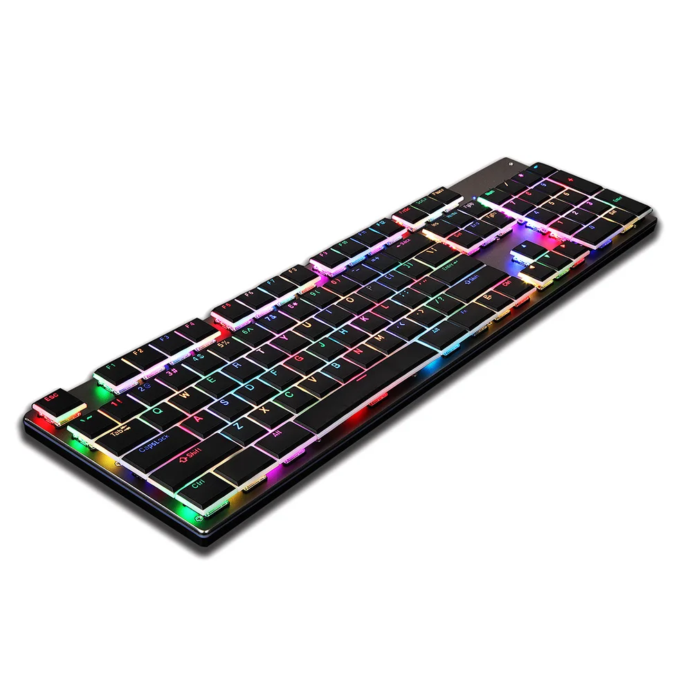 Motospeed CK94 NKRO Супер тонкая механическая клавиатура Тонкий USB Проводная RGB подсветка