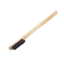 Новая бамбуковая ручка Нейлоновая Щетка для промышленных устройств поверхность/Внутренняя полировка шлифовальная щетка для чистки 1 шт