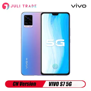 Перейти на Алиэкспресс и купить Оригинальный VIVO S7 5G Android Snapdragon 76 5G, определение отпечатка пальца, быстрая зарядка, 33 Вт Тип-C отпечатков пальцев версии CN