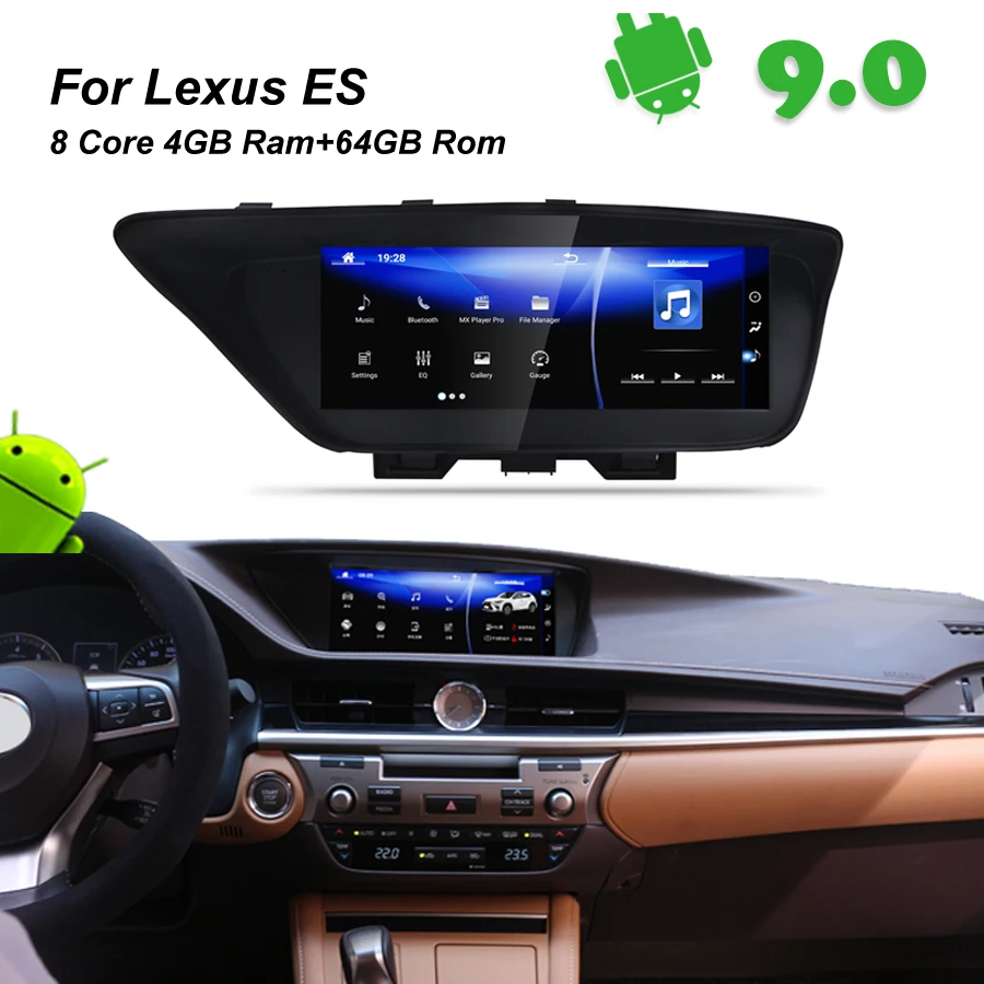 4+64 Android 9.0 Car Radio BT Head Unit for Lexus es350 2017 Lexus ES ES200 ES300 ES300h ES250 2013 Touch Screen GPS Navigation
