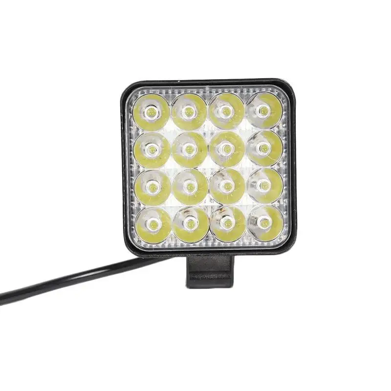 16Led Square 16 Светодиодный 48 Вт/14 светодиодный 42 Вт Рабочий светильник 12 в 24 в автомобильный Светодиодный точечный светильник квадратный круглый Авто Грузовик внедорожный Мини светодиодный бар внедорожные аксессуары - Цвет: 16Led Square