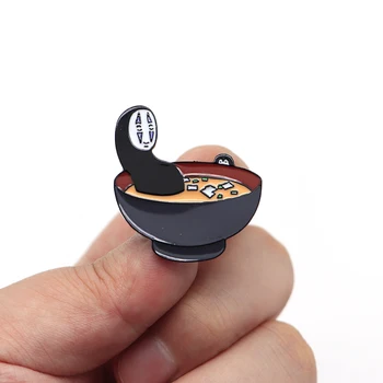 

Enamel Pin Hayao Miyazak Anime Brooches Spirited Away No Face Man Brooch Collar Needle Bag Clothes Ornament Gift Badge D62