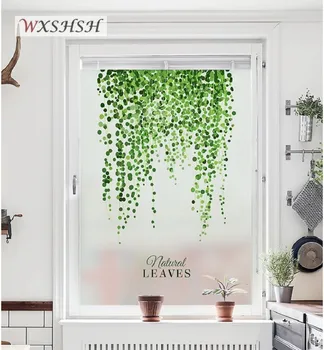 

Plants Pattern Custom Size Window Film Static Cling Drop-Shipping Privacy Protection Home Decor For Window Cabinet Door Wardrobe