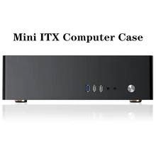 2.0 USB bilgisayar kasası Mini ofis HTPC Mini ITX masaüstü bilgisayar oyun 1U güç kaynağı USB3.0 3.5 ''HDD oyun PC oyun çantası