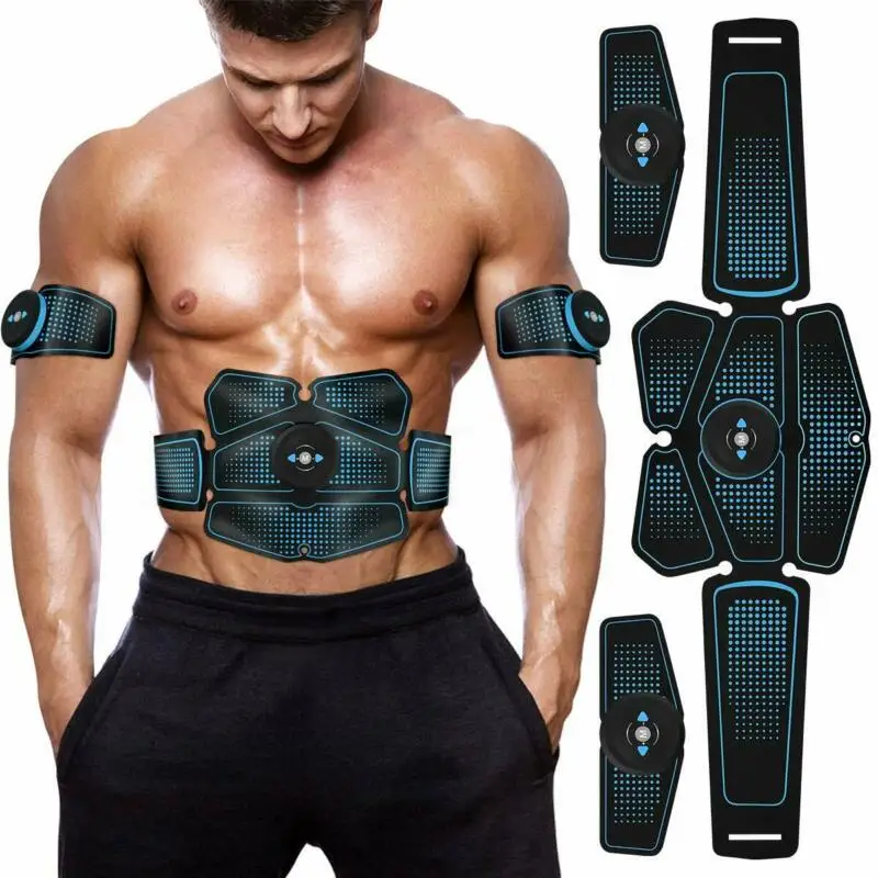 New 6 Pack EMS Trainer Abdominal Toning Muscle Toner Abs Smart Fitness Belt UK
