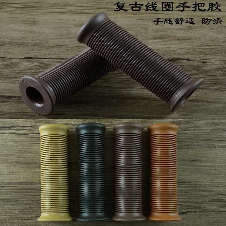 

2Pcs Universal Motorcycle Black Handlebar Hand Grips Cafe Racer Bubber Clubman Custom for CG