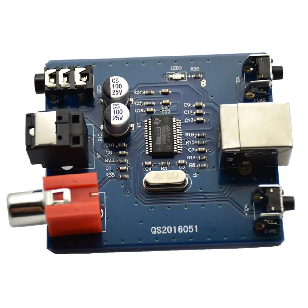 

Pcm2704 Usb Dac To S/Pdif Hifi Sound Card Decoder Board 3.5Mm Analog Output