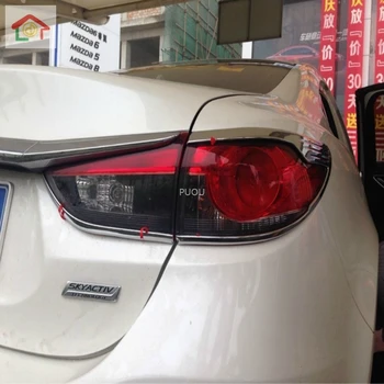 

CHROME REAR TAILLIGHT TAIL LIGHT LAMP COVER FOR MAZDA 6 ATENZA M6 2014 2015 TRIM BEZEL GARNISH FRAME MOLDING SURROUND 4PCS