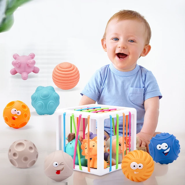 1Set Bébé Forme Tri Jouet de motricité tactile tactile jouet 10