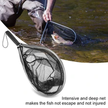 Durable Fly Fishing Landing Net Mesh Aluminum Alloy Hoop with Comfortable Handle Accessory