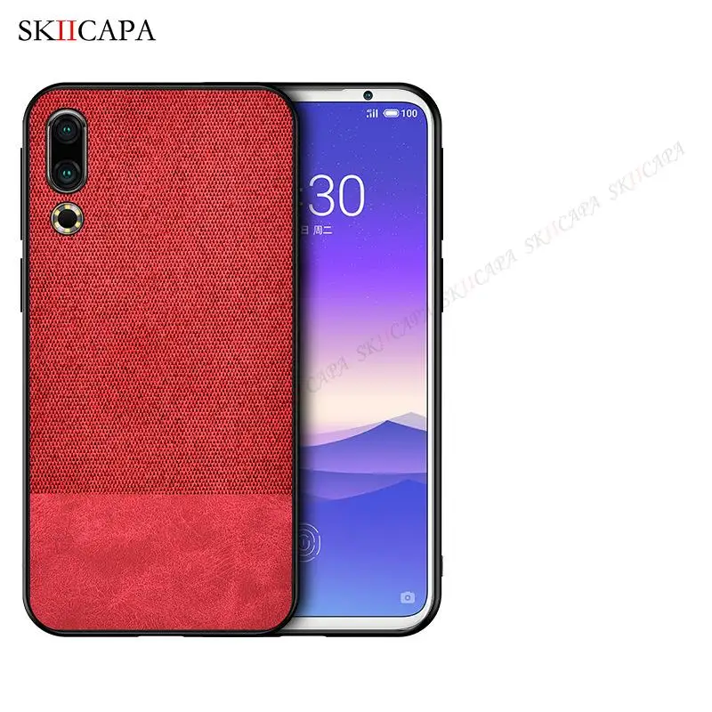 Cloth Pattern Soft Silicone Phone Case For Meizu 18 Pro Skin Feel Fabric Phone Cover For MEIZU 18 Ultra Slim PC Protective Cover 