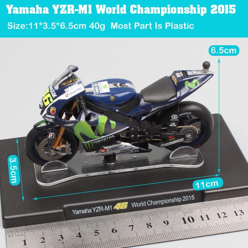 Beste Kids 1 18 Schaal Leo Mini Yamaha YZR M1 World Championship 2015 Moto Rcycle Diecast Voertuigen Model Racer Moto Bike Speelgoed Miniatuur