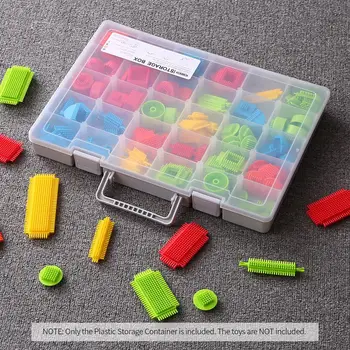 

30 Grids Plastic Storage Box Organizer Transparent Beads Earring Jewelry Container Accessories Storage Case with Carrying Handle