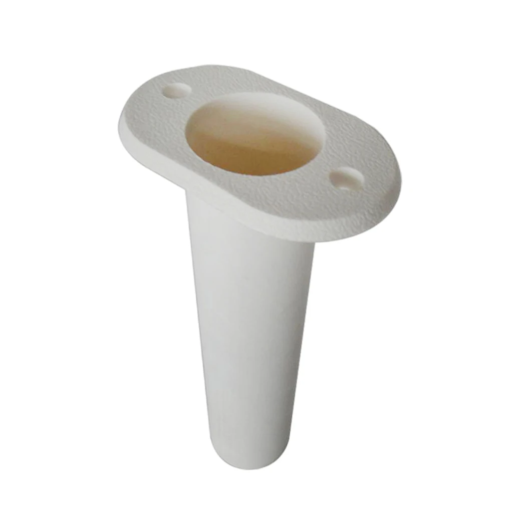 90 Degree Boat Fishing Rod Holder Stainless Steel Flush Mount Kayak White 