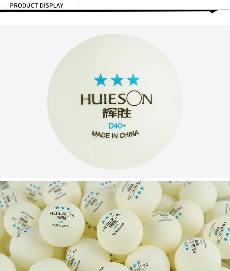 Huieson 10 шт./упак. матч Стандартный Пластик для настольного тенниса, 3 звезды, 40 мм+ ABS шарики для пинг-понга для конкурс школа