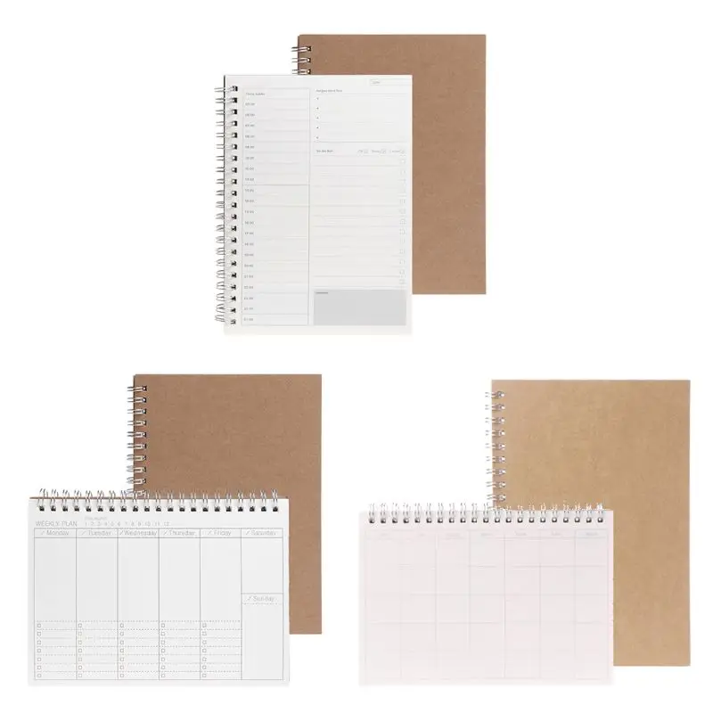 

Planner Book Monthly Weekly Daily Agenda Schedule Blank Diary DIY Study Notebook