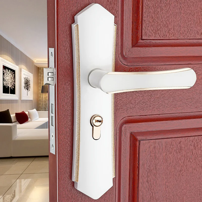 

Yi pinka yuan European Style Doorknob Protector Door Handle Lock Bedroom Lock Mechanical Door Lock Hardware Locks
